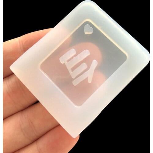 Glass crystal drop glue free of perforation fairy mold DIY handmade pendant 16518