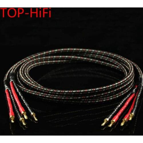 TOP-HiFi Pair AQ CV8 7N OCC Speaker Cable Amplifier CD Speaker Audio Cable with CMC BFA Banana Plugs Connector Jack