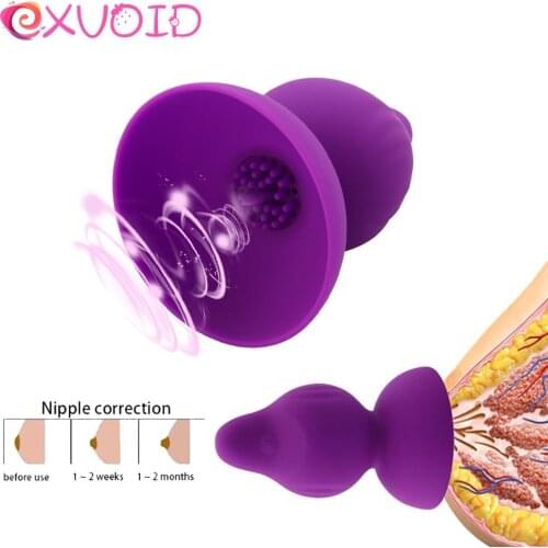 EXVOID Nipple Sucker Vibrator Sex Toys for Women Breast Enlarger Sexy Breast Massage Clip Clitoris Stimulate Adult Products