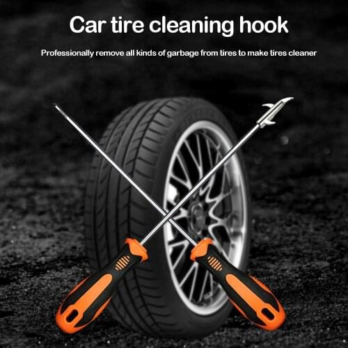 High quality car tire stone cleaner groove broken stone remover tire cleaning hook tire cleaning tool car styling cleaning hook