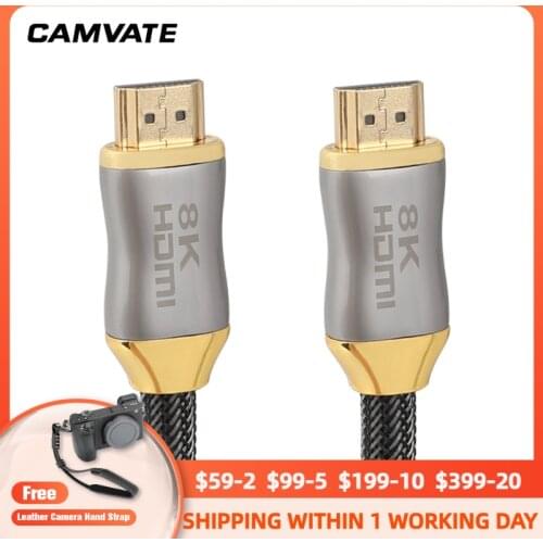 CAMVATE High Speed 8K HDMI 2.1 Cable With Gold Connectors & Braided Nylon Made For Lapto /Monitor/Xbox One/PS5/8K TV (2m Long)