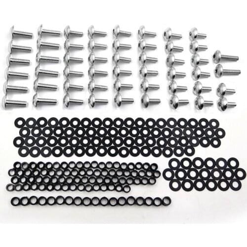Aftermarket Free shipping motorcycle parts Fairing Bolt Kit Body Screws Fasteners For 1999-2002 Yamaha YZF R6 2000 2001 Silver