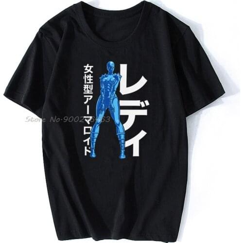 Lady Armaroid T Shirt Men Short Sleeve Space Adventure Cobra Tshirt Anime Manga T-Shirt Cotton Tee Casual Fans Apparel Gift