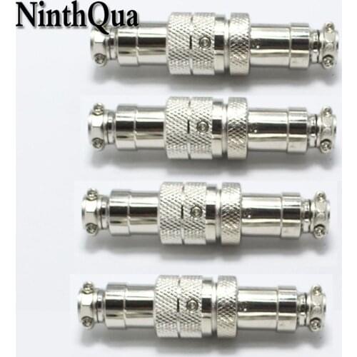 1Set GX12 GX16 Butt Joint Aviation Connector XLR 2 3 4 5 6 7 8 9 10 Pin Female Plug Diameter 16MM Male Chassis Mount Socket