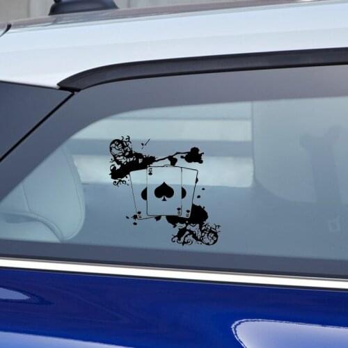 15*14.6CM Interesting Casino Poker Money Games Sticker High Quality Car Sticker Vinyl Graphic C12-0015