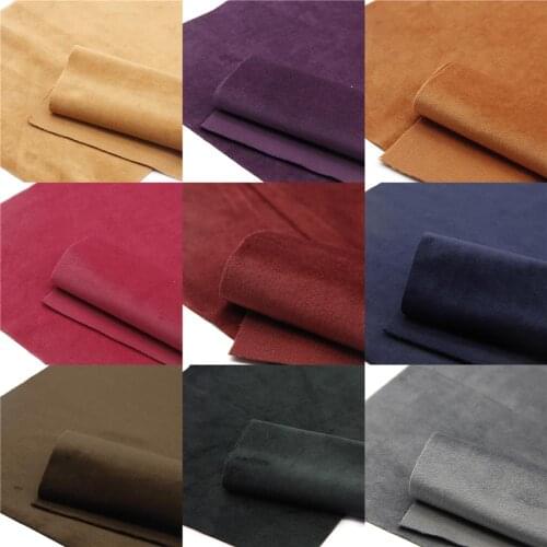 20*33cm Velvet Faux Leather Sheet Solid Color Synthetic Leather Fabric for Book Cover Bows DIY Handmade Material,1Yc20966