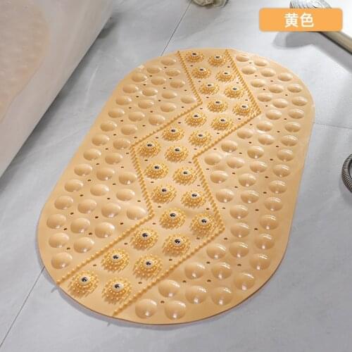 2021 Large Strong Suction Thin Bathroom Mat Anti Slip Shower PVC Massage Particles Foot Pad Odorless Non-Toxic