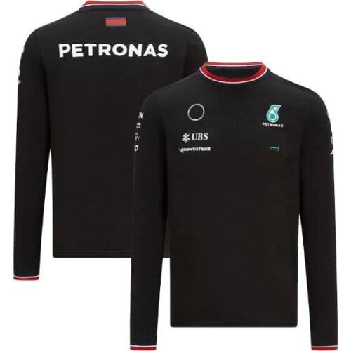 2021 F1 team racing suit long-sleeved T-shirt, polyester quick-drying, the same style is customized