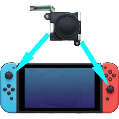 3D Left or Right Replacement Analog Joystick for Nintendo Switch Joy-Con, Thumb stick Analog Controller Joystick Rocker for NS