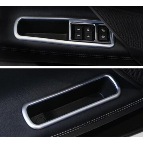 4Pcs/set Car Door Side Storage Box Frame Trim Cover Styling Fit For Jaguar XE 2015 2016 2017 LHD Interior Accessories