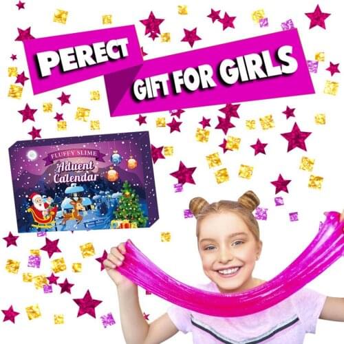 Advent Calendar Fluffy For Slime Supplies Toys Putty Soft Clay Light Plasticine Playdough Lizun Slime Charms Gum Polymer Clay