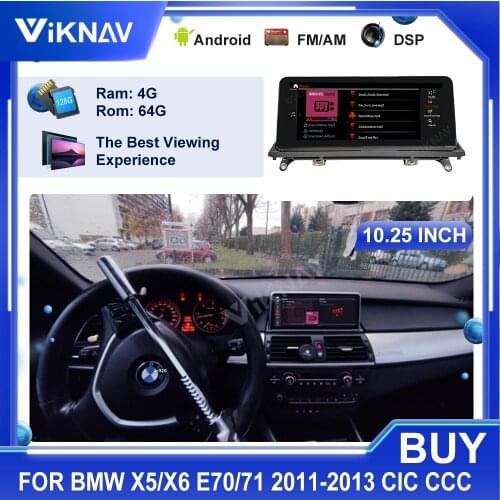 10.25inch Android car Radio GPS For BMW X5/X6 E70/71 2011-2013 CIC CCC GPS Navigation car stereo auto radio DVD Player 2din