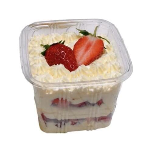 Free shipping 350-420ml Disposable Clear Cake Box Container with Lid Cheese Ice Cream Fruit Mousse Packaging Box Wholesale