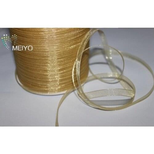 Free Shipping 1/4"(6mm) Sheer organza Ribbon Decoration Tape Wholesale Cheap Ribbon