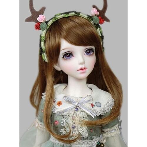 BJD SD baby wig set high temperature fiber micro curly false hair oblique bangs 1/3 1/4 1/6 bjd doll wig 24 colors