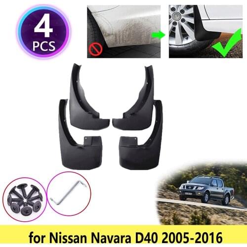 For Nissan Navara D40 2005~2016 Mudguards Mudflaps Fender Guards Splash Mud Flaps Accessories 2006 2007 2008 2009 2010 2012 2013