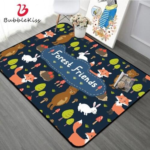 Bubble Kiss Cartoon Carpets For Living Room Kids Room Carpet Animals Pattern Bedroom Decoration Rug Non-Slip Baby Crawling Rug