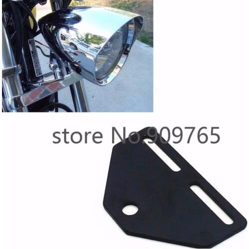 Black Motorcycle Bottom Mount Headlight Bracket Adapter For Harley FLH FLHF Electra Glide Super Glide Cruiser Chopper XL
