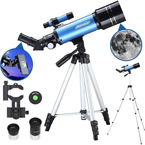 Kids Telescope for Adults Astronomy Beginners 70mm Refractor Telescopes with Adjustable 51inch Tripod Phone Adapter Finderscope