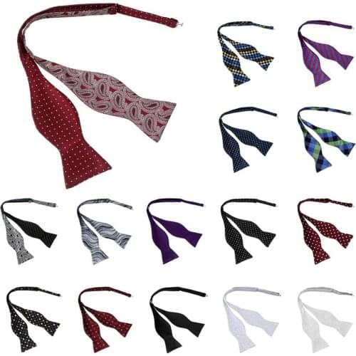Men Adjustable Self Bow Ties Necktie Neckwear Business Wedding Party Supplies