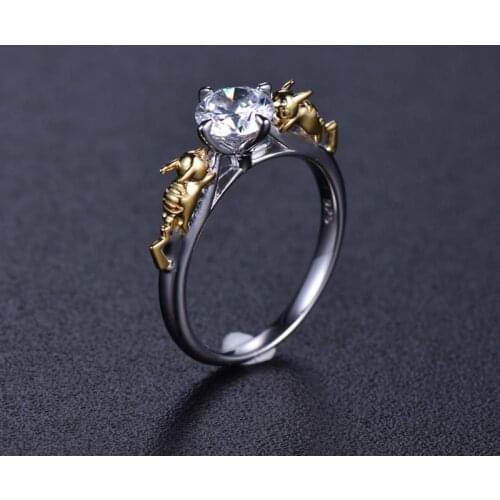 Pocket Monster Pikapika Sterling 925 Silver Valentine‘s Day Birthday Gifts Engagement Wedding Ring