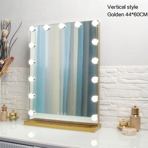 Square Vanity Mirror With Lamp Desktop Led Light Smart Makeup Large Wall-mounted HD Mirror INS Fill Light Wall Mirror Decor