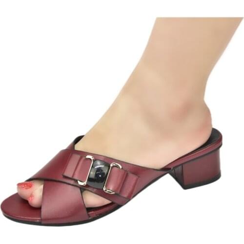 Summer Latest Design Luxury Women Shoes Italian Elegant Wome Wedding Pumps Nigerian Women Party Shoes Slip on Low Heel Shoe