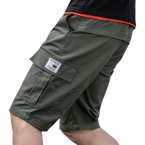 Mens Baggy Multi Pocket Cargo Shorts Summer Military Army Green Five Short Pants Men Cotton Bermuda Casual Shorts No Belt 4XL