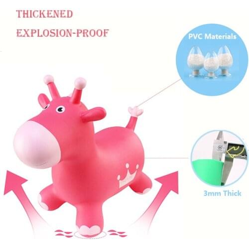 Inflatable Bouncer Jumping Horse Toys Child Baby Play Toys Thickened Explosion-proof Kids Ride on Animal Bouncy Horse Hopper Toy