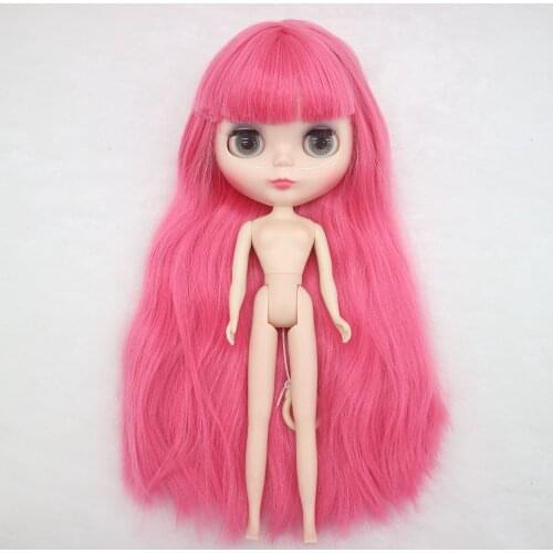 Nude Blyth Doll,rose red hair ,Factory doll ,Fashion doll Suitable For DIY Change BJD Toy For Girls