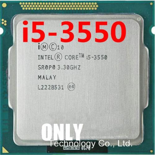 Free shipping original for Intel I5 3550 Processor quad Core 3.3GHz LGA 1155 TDP 77W 6MB Cache i5-357K cpu processor
