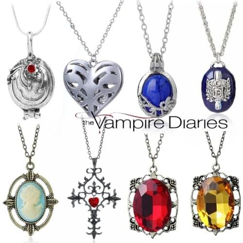 The Vampire Diaries Necklace Vintage Katherine Pendant Fashion Movie Jewelry Cosplay for Women