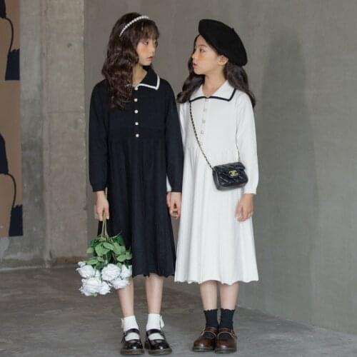 Girls Princess Dress Autumn Winter Sweater Kids Dresses for Girl Mother Daughter Dress Elegant Girls Clothes 6 8 10 12 14 16 Y