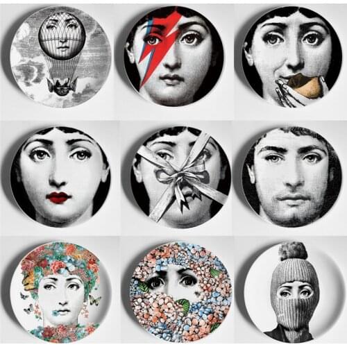 Luxury Decor Beautiful Wall Plate Italy Design Decorative Plate High End Lina Face Plate Home Decoration Bar Restaurant