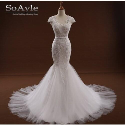 SoAyle Wedding Dresses With A Train