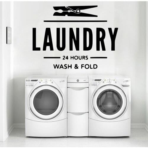 Modern Laundry Wall Stickers Self Adhesive Art Wallpaper For Laundry Room Sticker Wall Decals Poster Commercial Wall Stickers