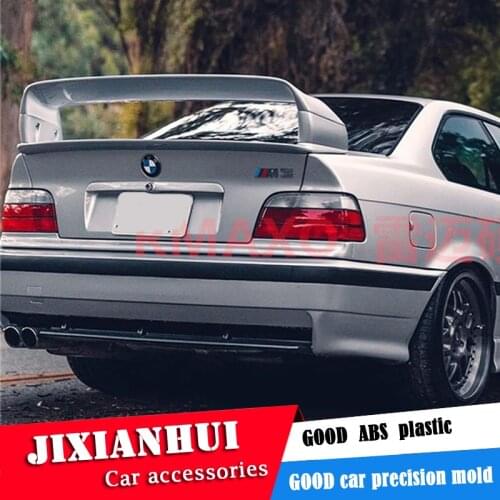 For E36 Spoiler 2006-2018 BMW E36 Spoiler 4D ABS plastic Material Car Rear Wing Color Rear Spoiler