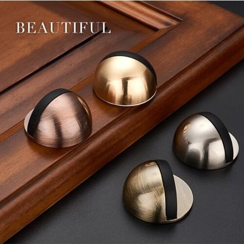 Stainless Steel Door Stopper Anti-collision Buffer Mute Door Touch Strong Magnetic Stainless Steel Free Punch Door Suction