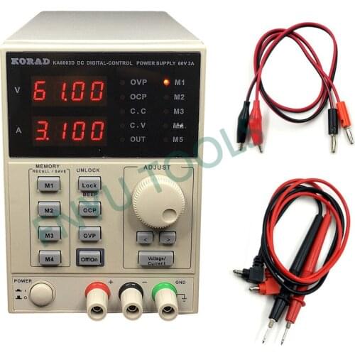 KORAD KA6003D High Precision Adjustable Programmable Digital Regulated Power Supply DC Power Supply 60V/3A 220V Laboratory