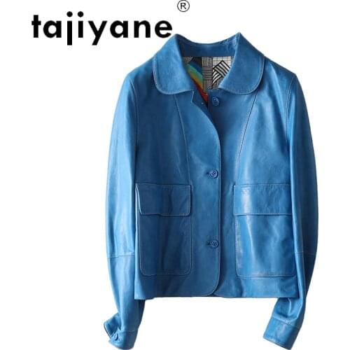 Tajiyane 2021 New Real Sheepskin Jacket Women Genuine Leather Coats Korean Style 100% Sheep Skin Colthes cuero genuino TN1907