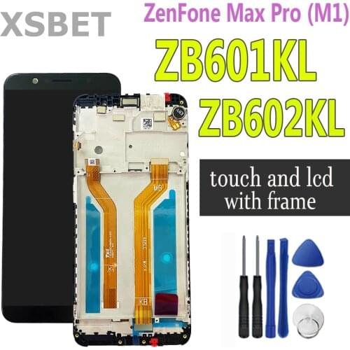 For Asus ZenFone Max Pro (M1) ZB601KL ZB602KL LCD Display Touch Panel Glass Screen Digitizer Assembly with Frame