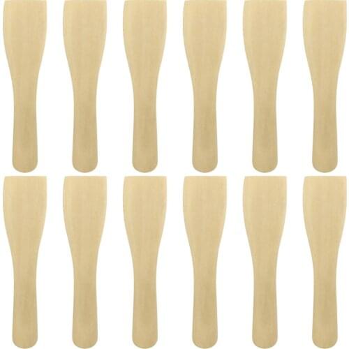 1 Set 20 Pcs Non-Stick Wooden Spatulas Small Turners Cooking Shovels Non-Stick Pan Small Wooden Spatula Pan Bamboo Spatula