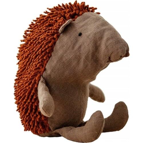 1 Pc Baby Kids Birthday Gifts Stuffed Plush Toys Nordic Forest Animal Linen Hedgehog Doll Pillow Wedding Party Home Decor