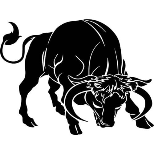 17.7CM*13.4CM A Strong Bull Creative Decoration Body Of Car Vinyl Decal Car Sticker