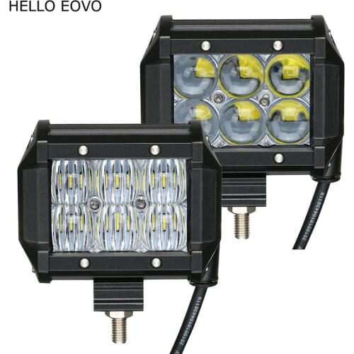 2pcs 4 inch 5D LED Work Light Bar for Motorcycle Driving Offroad Boat Car Tractor Truck 4x4 SUV ATV 12V