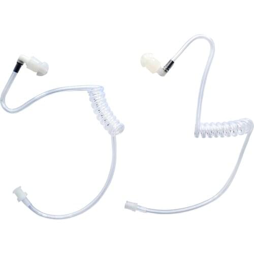 Acoustic Tube Earpiece Coil Tubes Replacement FBI Style for Two Way Radio Headsets Motorola Kenwood Walkie Talkie Earpieces