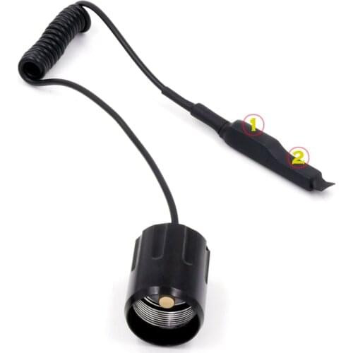 Di-functional 2-in-1 Dual Mode 2 Mode Remote Pressure Switch Rat Tail Switch for HS-802 Flashlight Torch(Rat Tail Only