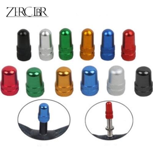 4 PCS Aluminum Alloy Bicycle Mountain Bike Road Bicycle Tire Gas Cap Multi-Color American Style Air Cap French Air Cushion Cap