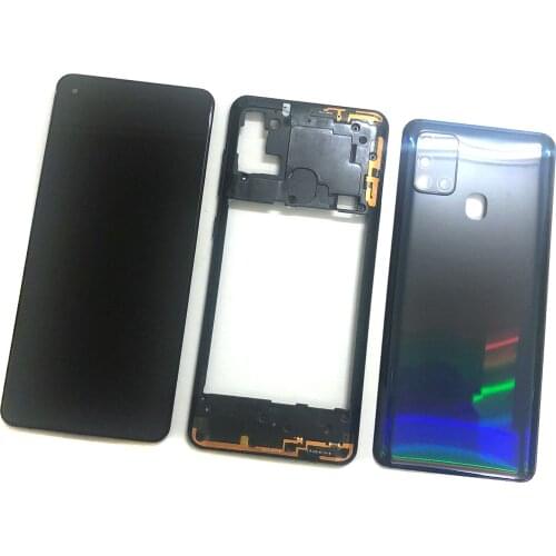6.5" Original LCD For Samsung Galaxy A21s A217 LCD Touch Screen Digitizer+full Housing Middle Frame+Battery Back Cover