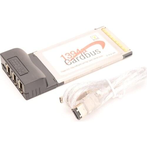 6Pin 1394A IEEE for FireWire 1394 CardBus Card 54mm for PCMCIA Digital Camera DV Camcorders Hard Disks Drives Laptop PC 5